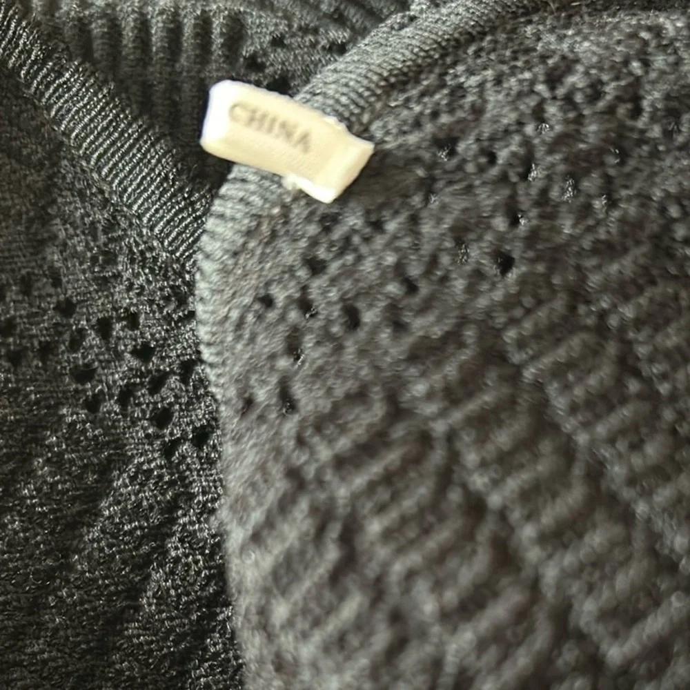 Sandro Paris Carmen Women’s Black Knit Stretch Sweater Dress Fluted Cuffs Sz S - Picture 16 of 16